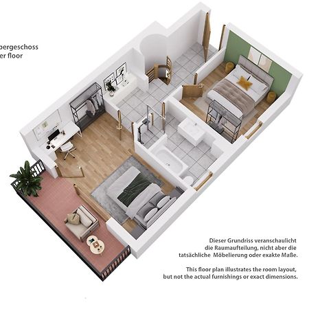 Moderne Maisonette Mit Garten Unterschleißheim Eksteriør billede