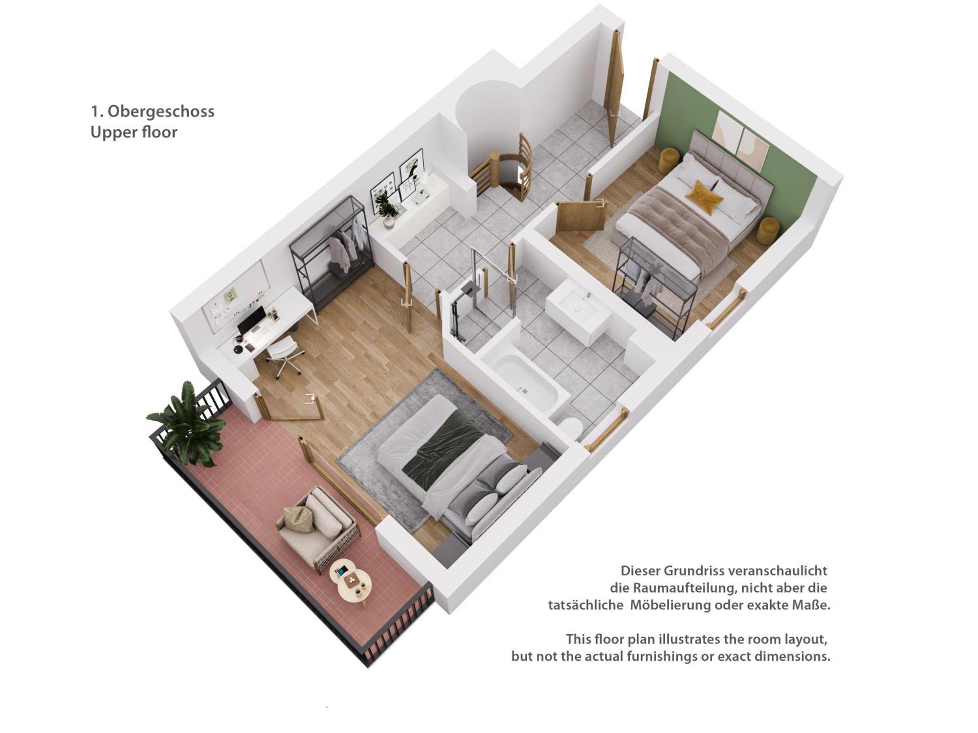 Moderne Maisonette Mit Garten Unterschleißheim Eksteriør billede